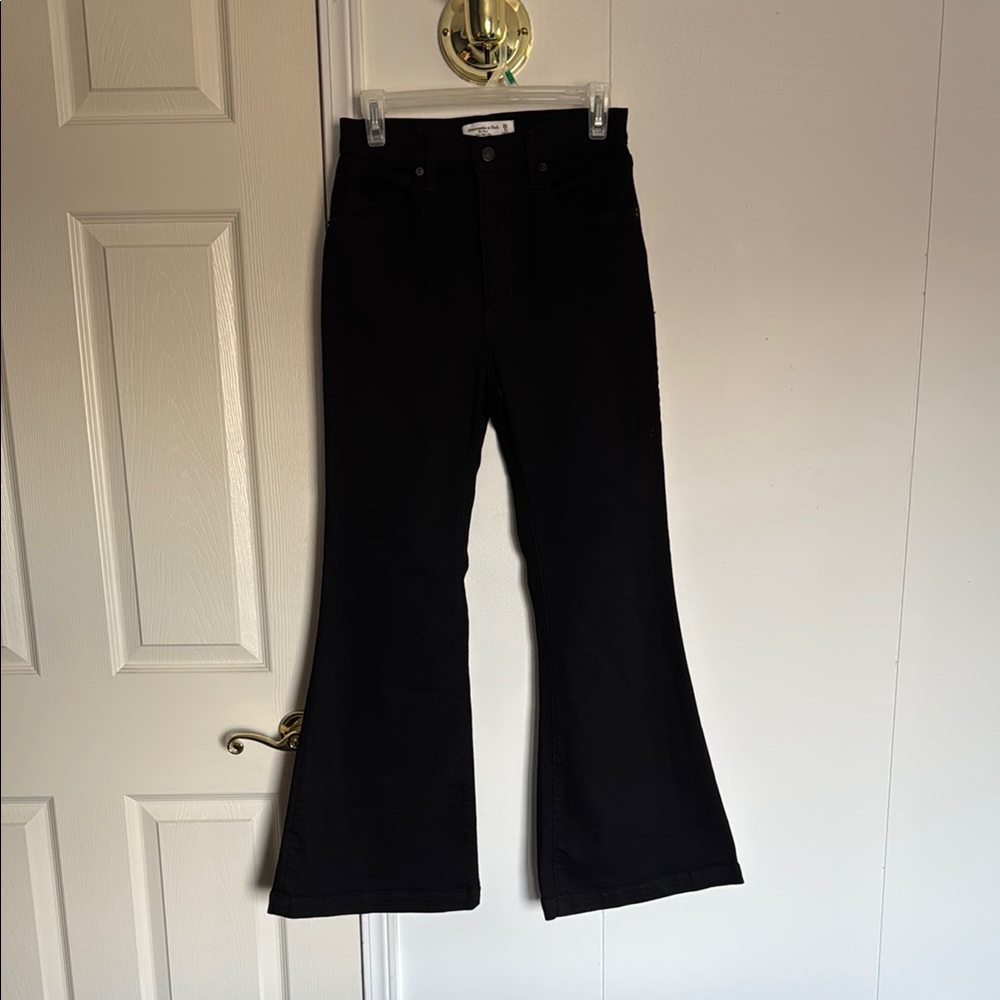 48. NWOT - Abercrombie & Fitch Black Ultra High Rise Flare Jeans